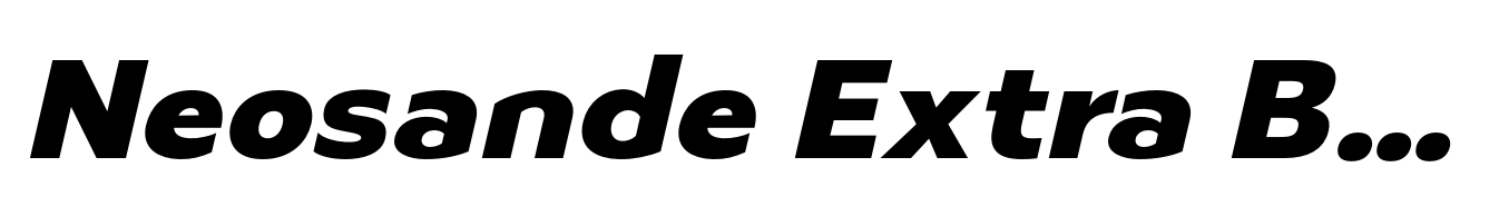 Neosande Extra Bold Italic